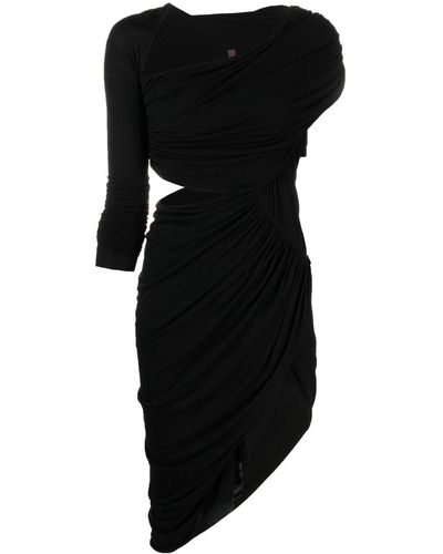 Rick Owens Draped-design Cut-out Detail Dress - Black
