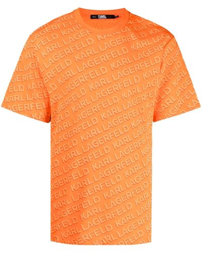Karl Lagerfeld ロゴ Tシャツ - オレンジ