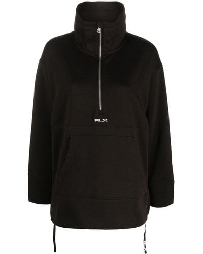 RLX Ralph Lauren Long Sleeve High-neck Sweatshirt - Black