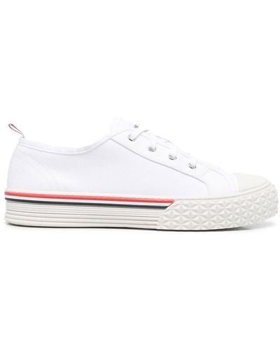 Thom Browne Sneakers mit Streifen - Weiß