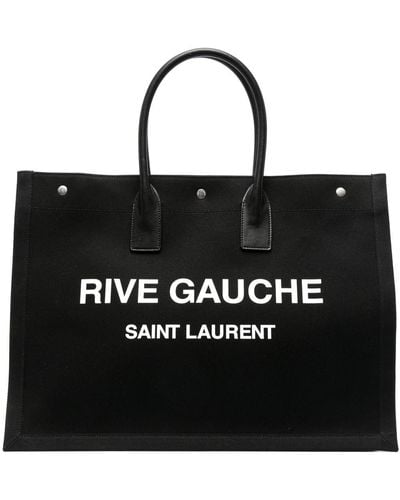 Saint Laurent Borsa tote Rive Gauche grande - Nero