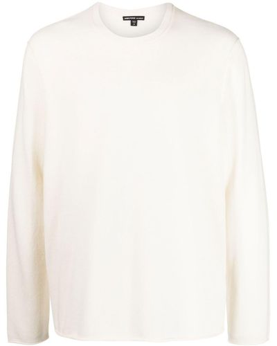 James Perse Grateful Dead Intarsia Knit Cashmere Sweater - White