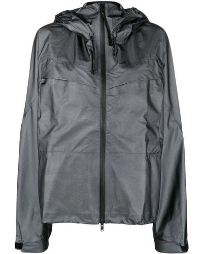 Y-3 Logo-print Hooded Jacket - Grey