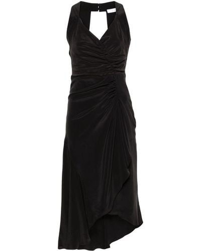 IRO Jordane Ruched Midi Dress - Black