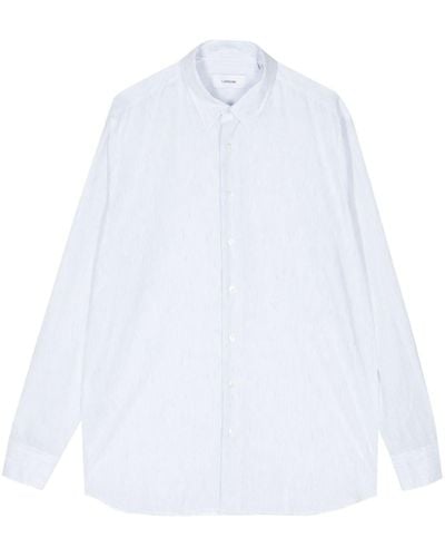 Lardini Pinstriped Long-sleeve Shirt - White
