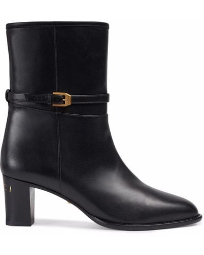 Gucci GG Leather Boots - Black