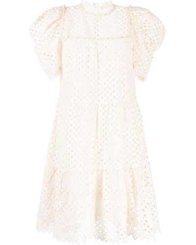 Ulla Johnson Simone Floral-appliqué Dress - White