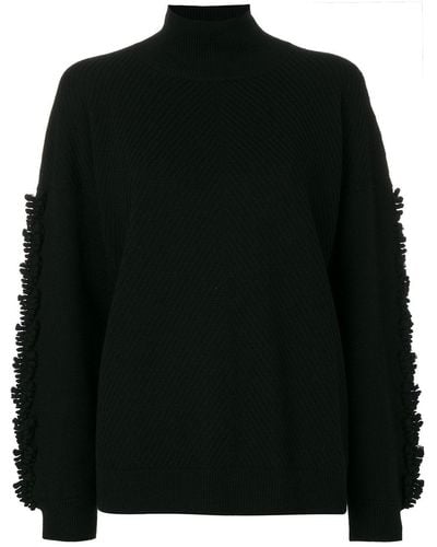 Barrie Ribbed Oversized Sweater - Zwart