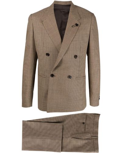 Lardini Double-breasted Two-piece Suit - Brown