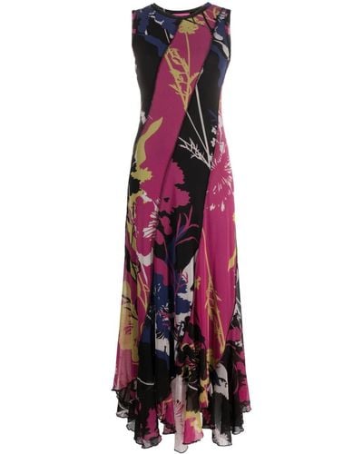 Prabal Gurung Asymmetric Paneled Cotton Maxi Dress - Purple