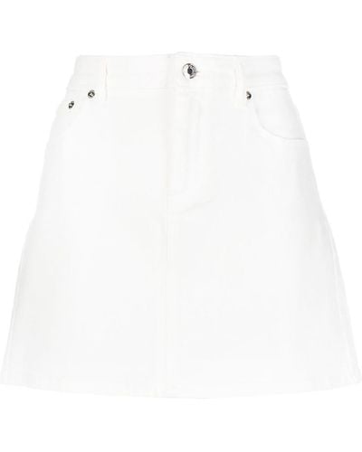 MICHAEL Michael Kors Minifalda vaquera de talle medio - Blanco