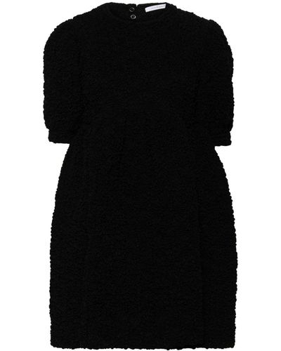 Cecilie Bahnsen Uma Smocked Mini Dress - Black