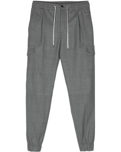 PT Torino Tapered-leg Virgin Wool Cargo Pants - Gray