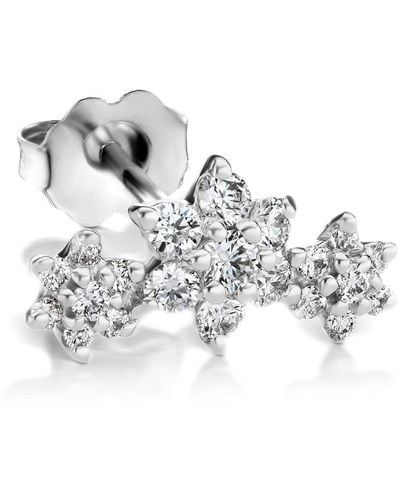Maria Tash 18kt White Gold Flower Garland Diamond Earring - Metallic