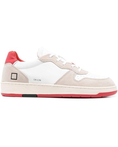 Date Court Leather Low-top Sneakers - Pink