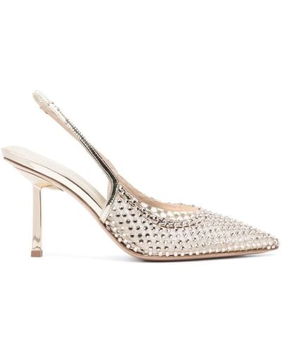 Le Silla Gilda 85mm Crystal-embellished Court Shoes - White