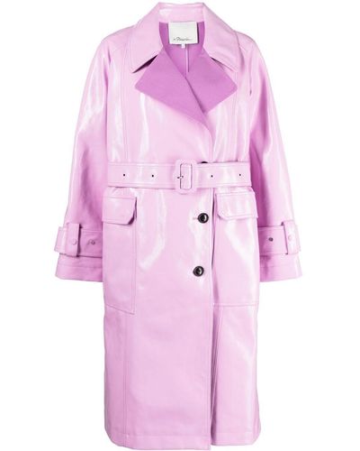 3.1 Phillip Lim Laminated Cotton Canvas Trench Coat - Pink