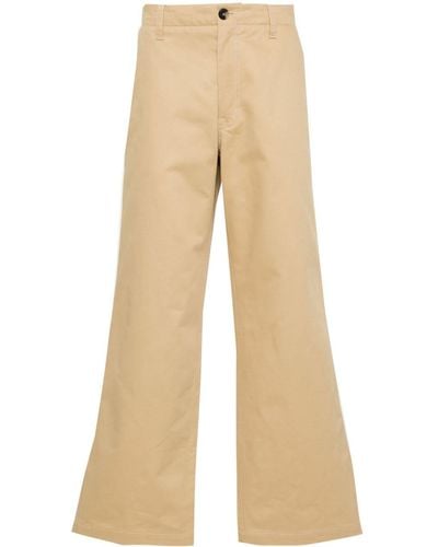 Marni Mid-rise Wide-leg Trousers - Natural