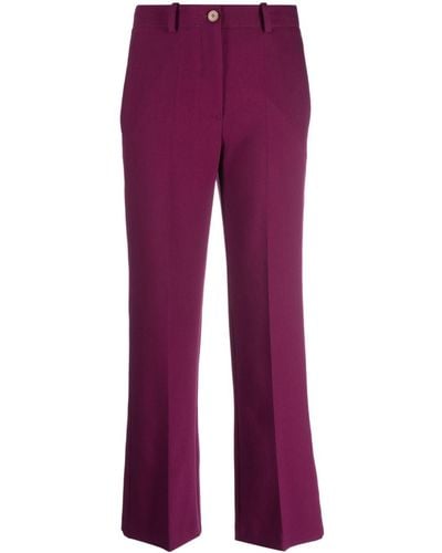 Alysi High-waisted Straight-leg Trousers - Purple