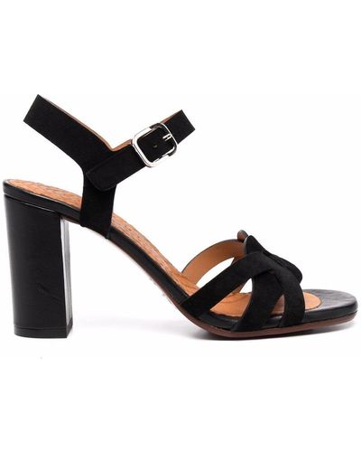 Chie Mihara Bagaura Woven-strap Leather Sandals - Black