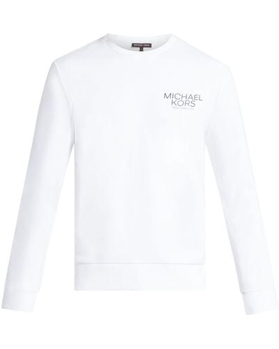 Michael Kors Logo-appliqué Knitted Sweatshirt - White
