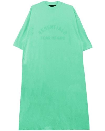 Fear Of God Logo-print Crew-neck T-shirt Dress - Green