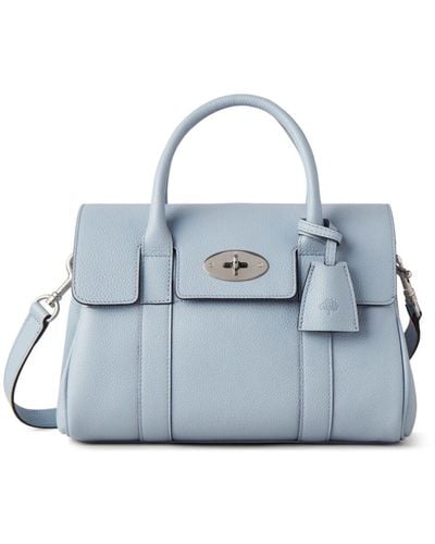 Mulberry Small Bayswater Leather Tote Bag - Blue