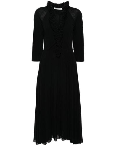 Philosophy Di Lorenzo Serafini Ruffle-detail Dress - Black