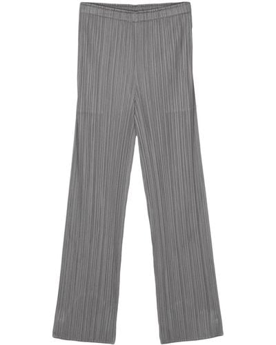 Pleats Please Issey Miyake Monthly Colours March Plissé Trousers - Grey