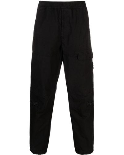 Stone Island Pantalones ajustados con distintivo Compass - Negro