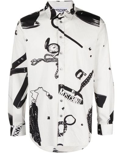 Moschino Overhemd Met Print - Wit