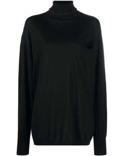 Quira Ribbed-knit Roll Neck Sweater - Black