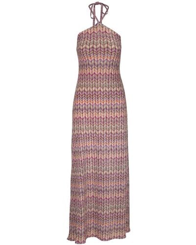 Missoni Zigzag-woven Sequined Maxi Dress - Purple