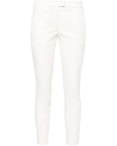Dondup Perfect Cropped Slim-cut Trousers - White