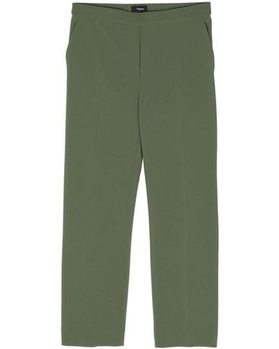 Theory Treeca Cropped Trousers - Green