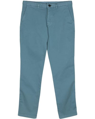 PS by Paul Smith Logo-appliqué Slim-cut Chino Trousers - Blue