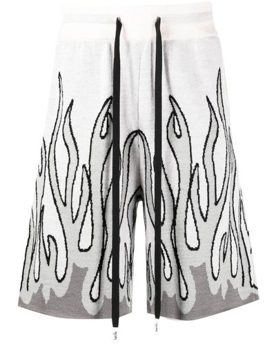 Haculla Up in Flames Intarsien-Shorts - Weiß