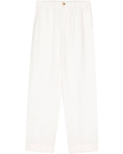 Vince Elasticated-waist Wide-leg Trousers - White