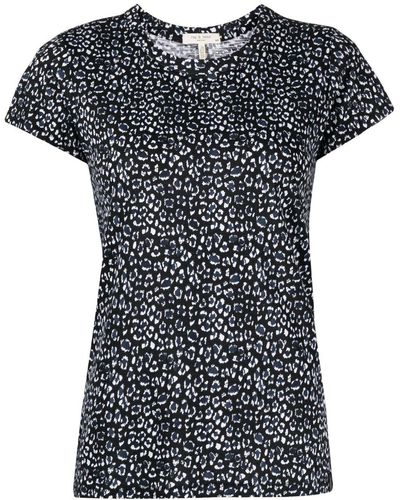 Rag & Bone Leopard-print Short-sleeved T-shirt - Black