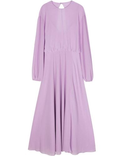 Patrizia Pepe Long-sleeve Flared Dress - Purple