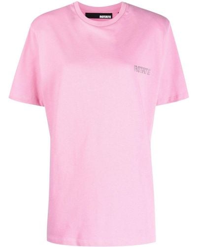 ROTATE BIRGER CHRISTENSEN ロゴ Tシャツ - ピンク