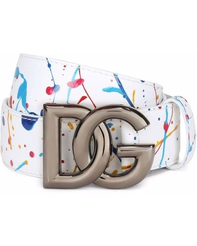 Dolce & Gabbana Abstract-print Buckle Belt - Multicolor