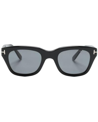 Tom Ford Snowdon Rectangle-frame Sunglasses - Grey