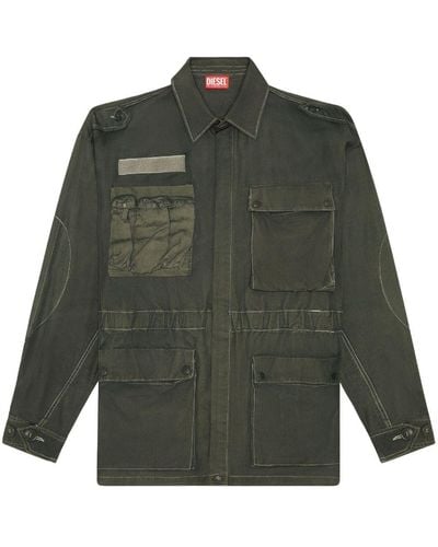 DIESEL S-dew Cargo-pocket Shirt - Green