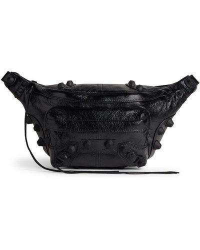 Balenciaga Cagole Leather Belt Bag - Black