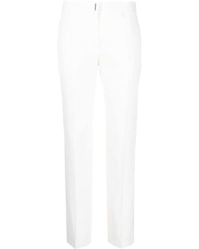 Givenchy Pantalon de tailleur à plaque logo - Blanc