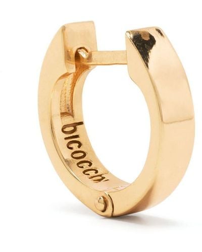 Emanuele Bicocchi Logo Engraved Hoop Earring - Metallic
