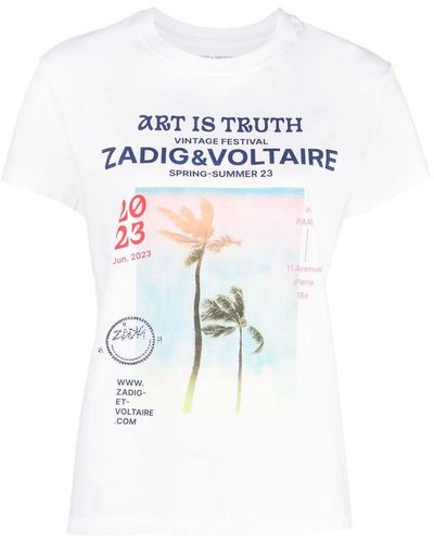 Zadig & Voltaire ロゴ Tシャツ - ブルー