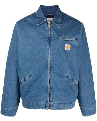 Carhartt Veste en jean à patch logo OG Chore - Bleu
