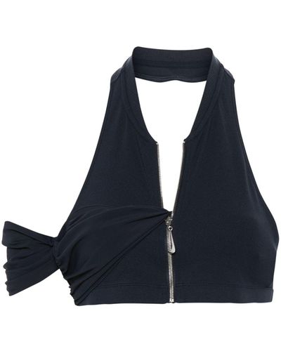 Nike Top corto con scollo all'americana x Jacquemus - Blu